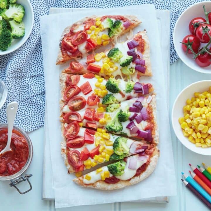 Rainbow Pizza recipe by Annabel Karmel