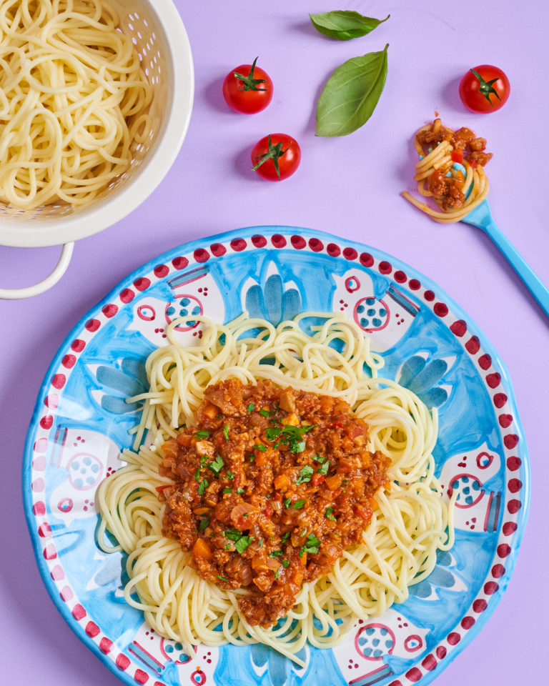 Tasty Meatless Bolognese recipe by Annabel Karmel