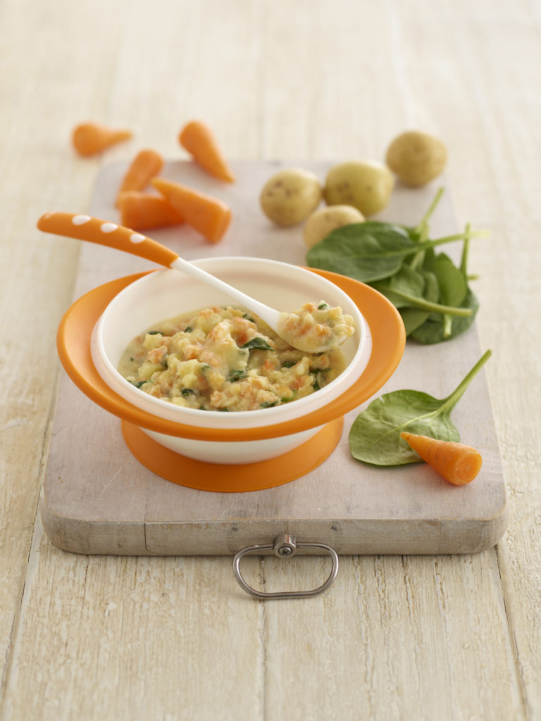 Spinach, Potato, Carrot & Cheddar Mash recipe by Annabel Karmel