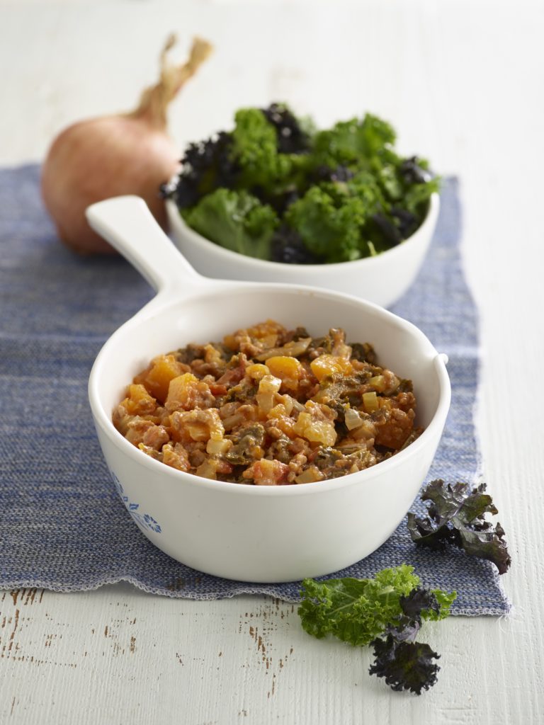 Minced Beef with Kale & Butternut Squash recipe by Annabel Karmel