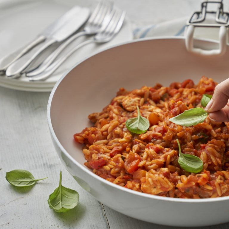 Annabel's One Pot Chicken & Tomato Orzo Recipe by Annabel Karmel