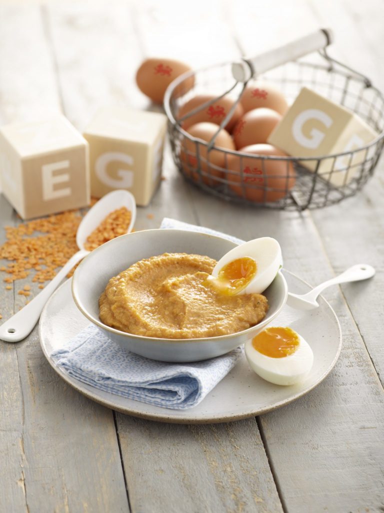 Lovely Lentil & Egg Puree recipe by Annabel Karmel