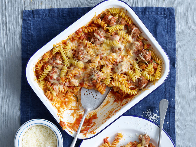 Meatball Pasta Bake recipe by Annabel Karmel