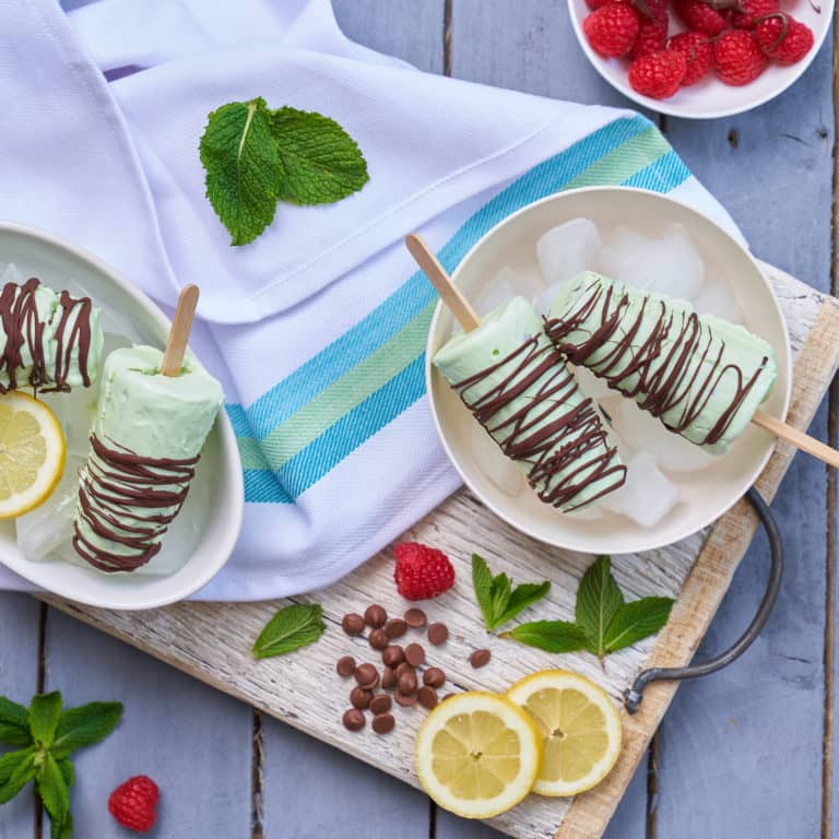 Mint Chocolate Chip Ice Lollies Recipe by Annabel Karmel