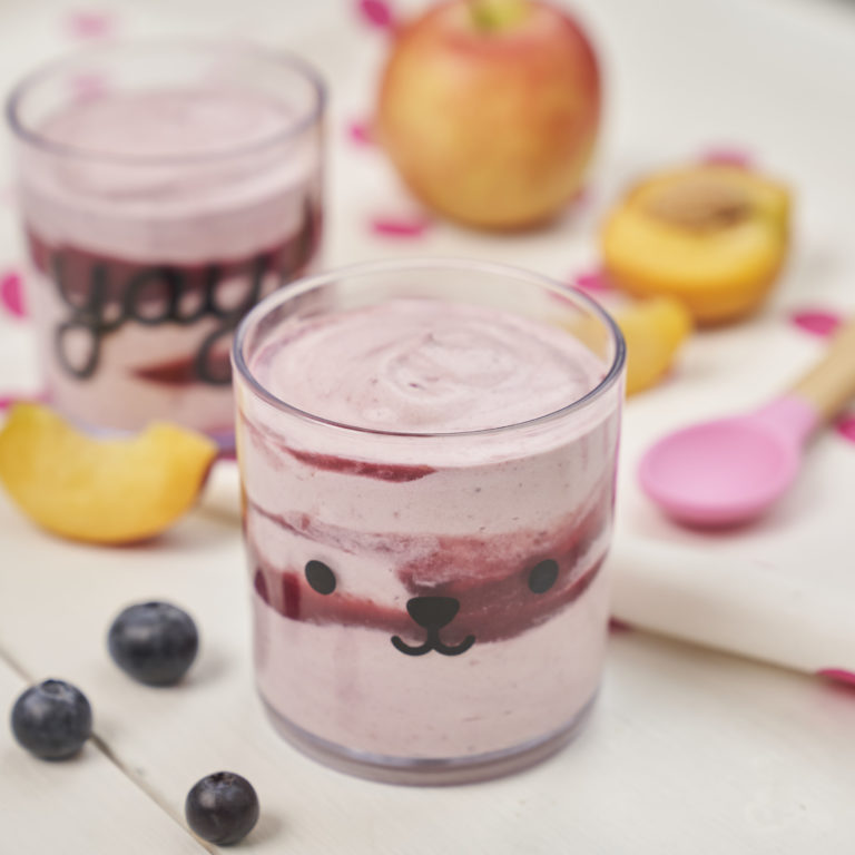 Peach, Apple & Blueberry Fool Recipe by Annabel Karmel