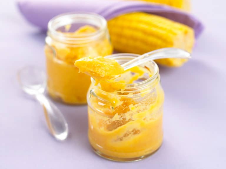 Potato, Carrot & Sweetcorn Puree recipe by Annabel Karmel