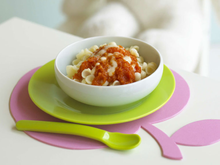 Pasta with Tomato, Sweet Potato & Cheese recipe by Annabel Karmel