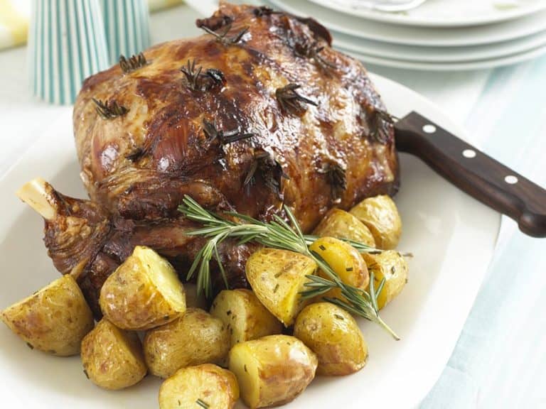 Leg of Lamb with Rosemary Roast Potatoes recipe by Annabel Karmel