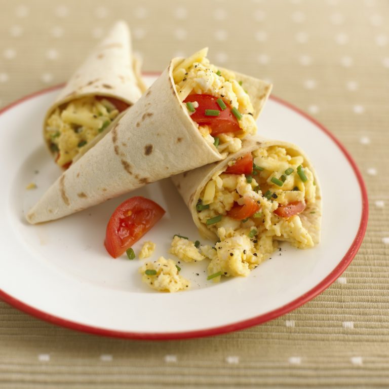 Scrambled-Egg Tortilla Wrap Recipe by Annabel Karmel