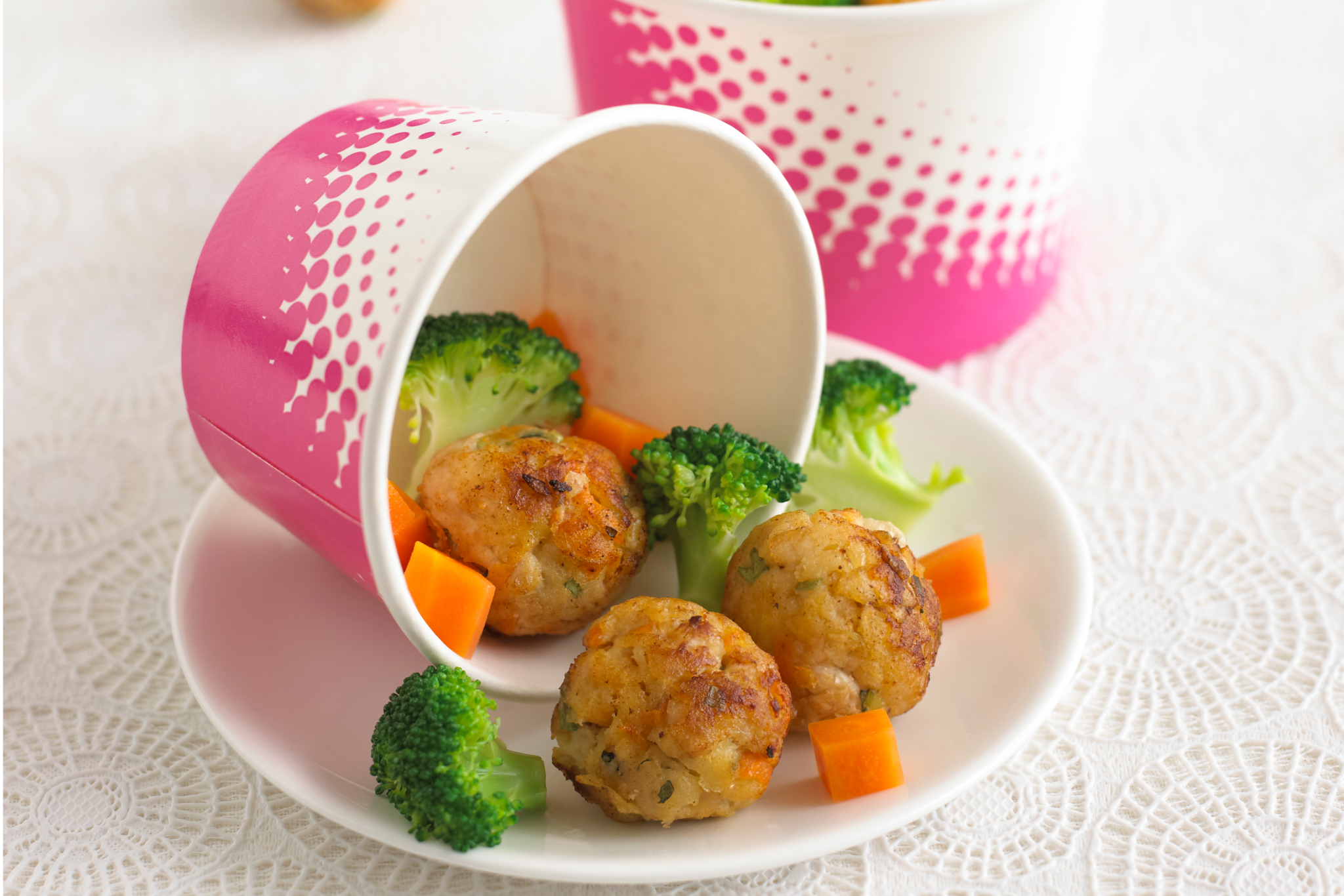 mini chicken balls with apple and carrot recipe by annabel karmel