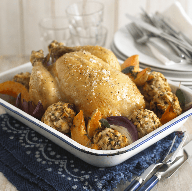 Roast Chicken & Herb Stuffing recipe by Annabel Karmel