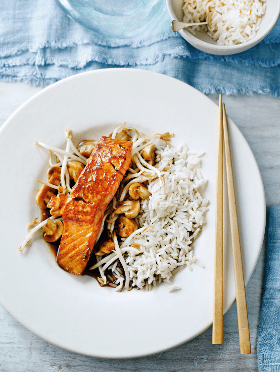 Teriyaki Salmon with Soba Noodles & Spring Onions recipe by Annabel Karmel